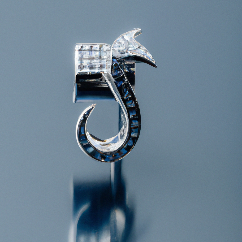 Portrait of product photographer shooting jewelry with softbox reflections close-up